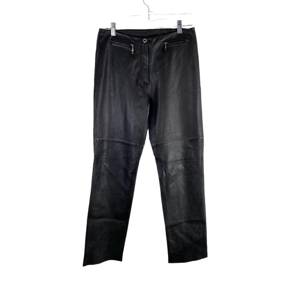 Jamie Sadock 100% Genuine Black Leather Pants - Picture 1 of 7
